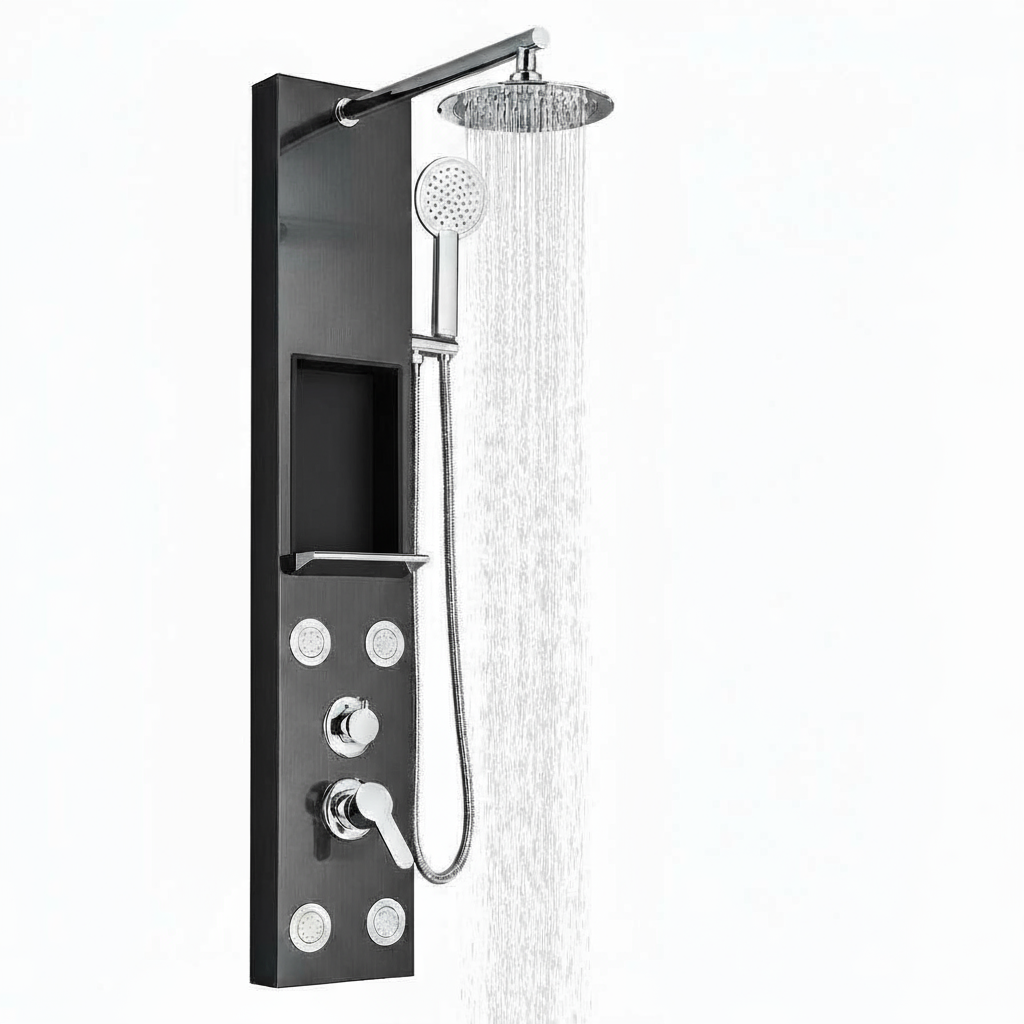 Douche de pluie ronde ø﻿﻿20 cm en laiton massif chromé