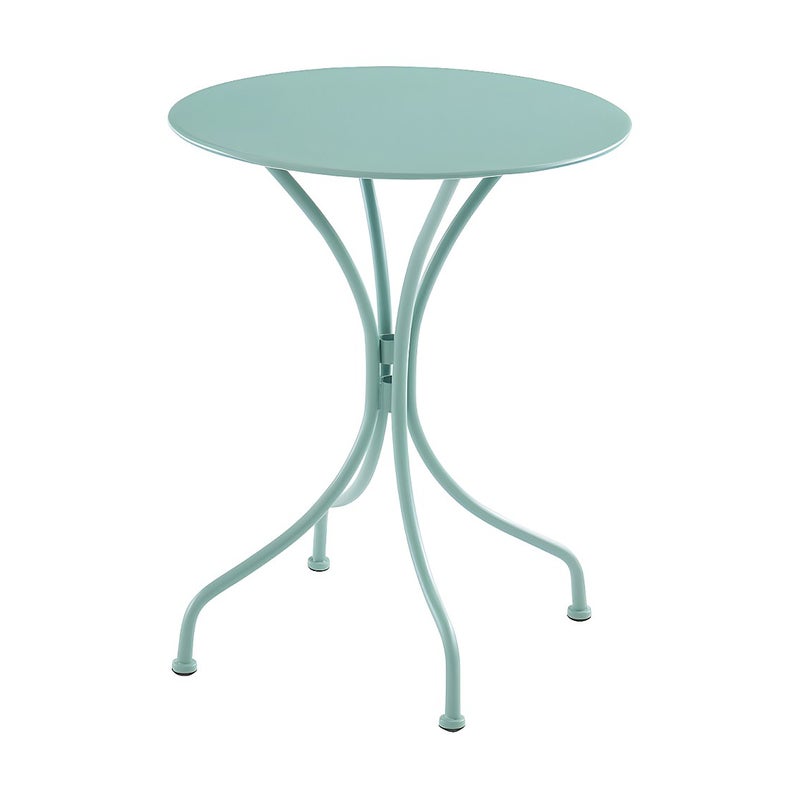 Okrągły stół ogrodowy z metalu – śr. 60 cm – kolor zielony migdał - MIRMANDE