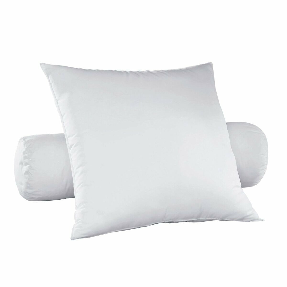 55x55 CM Coussin Moelleux Intérieur Rembourrés Oreiller de Plumes en Blanc 750 G