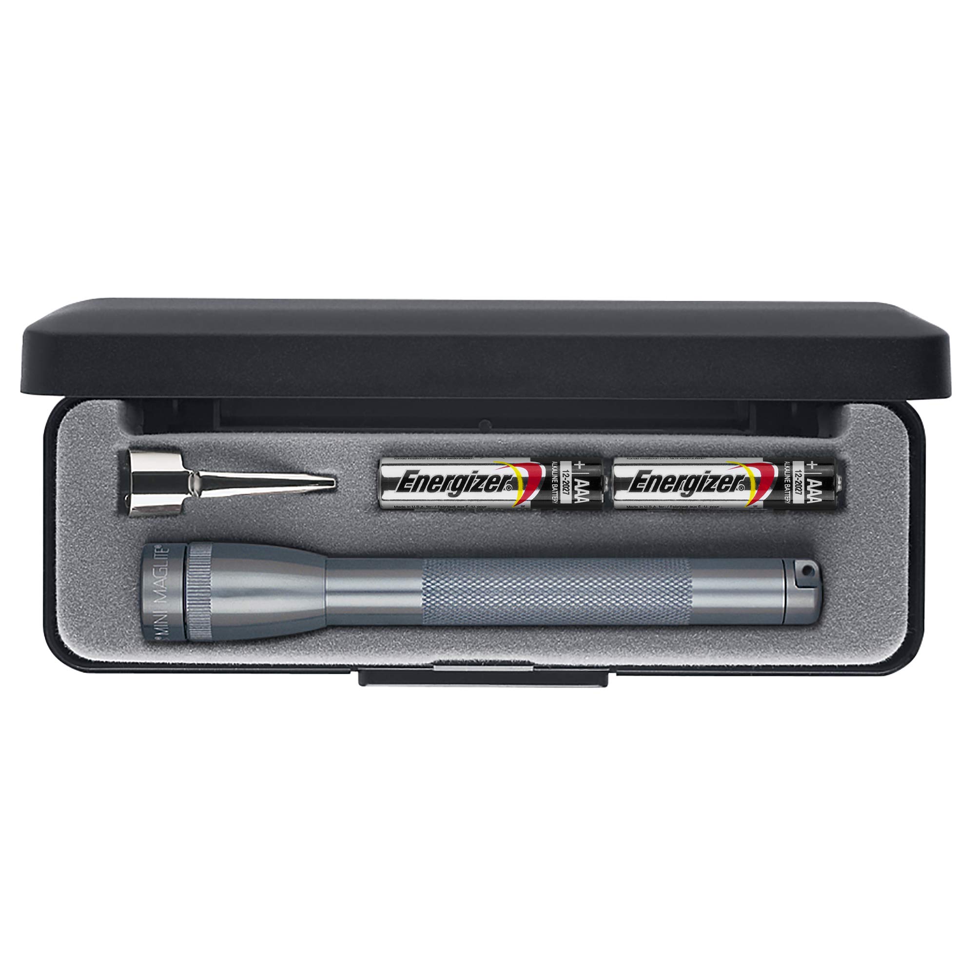 2 Torce Mini LED Portachiavi In Alluminio Nero - Piccole Penlight Con Luce LED (pile AAA Escluse)