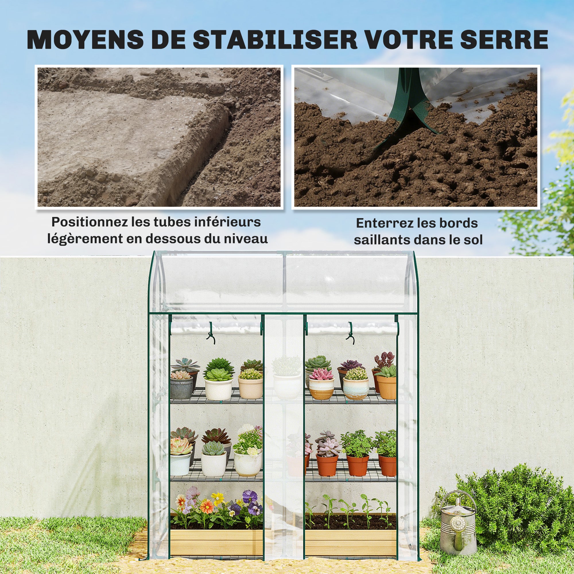 Serre de jardin acier Outsunny - 6