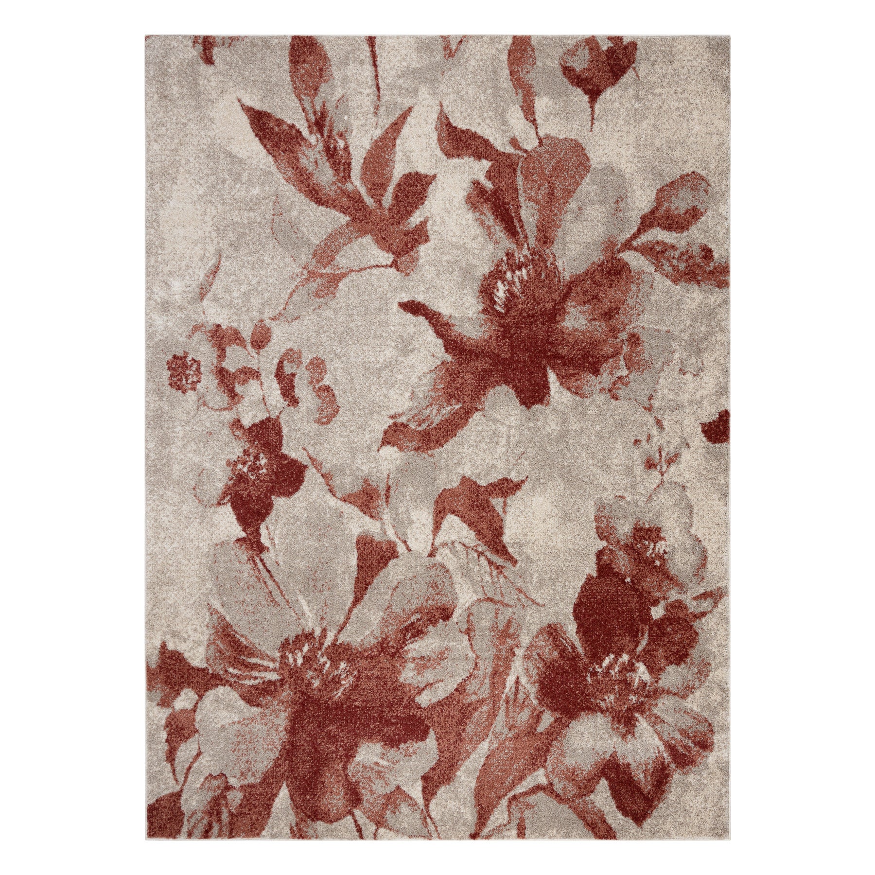 Dywan FUSION 8259 krem / bordo - Kwiaty, nowoczesny, abstrakcyjny 80x150 cm - 2