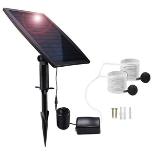 Pompe à Eau Solaire Riloer 200L/H | Fontaine Étang, Aquarium | Submersible | Panneau 9V/2.5W