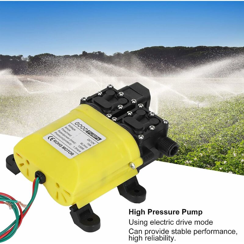 Pompe à Eau 12V / 24V 120W 10L / M, Pompe à Membrane, Hauteur Maximale