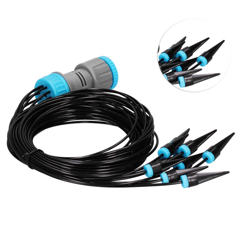 Système d'irrigation goutte à goutte avec 10 goutteurs, dispositif d'arrosage automatique pour fleurs, idéal pour le jardinage et l'agriculture. - 4