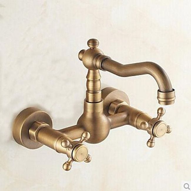 Robinet mélangeur lavabo mural Doré brossé - Corbeau | Leroy Merlin Robinet mélangeur lavabo mural Doré brossé - Corbeau | Leroy Merlin