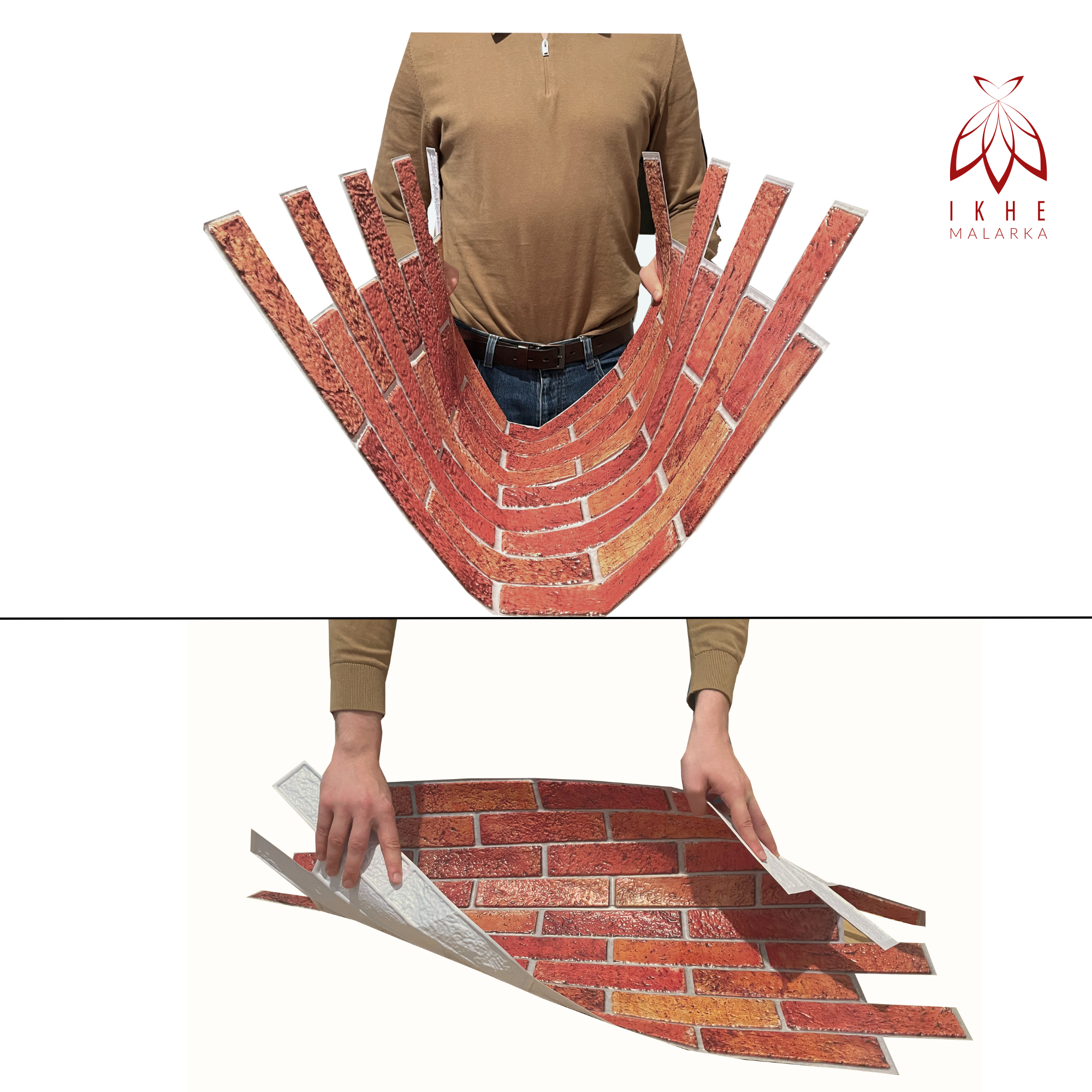 4 m²/10 pièce 3D PVC IMITATION TUILES panneaux muraux revêtement mural DECOR PVC bardage carreaux imitation Red Fire Brick épaisseur 1mm ! - 4