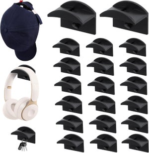 20 ganchos para colgar gorras de béisbol, montaje en pared, sin