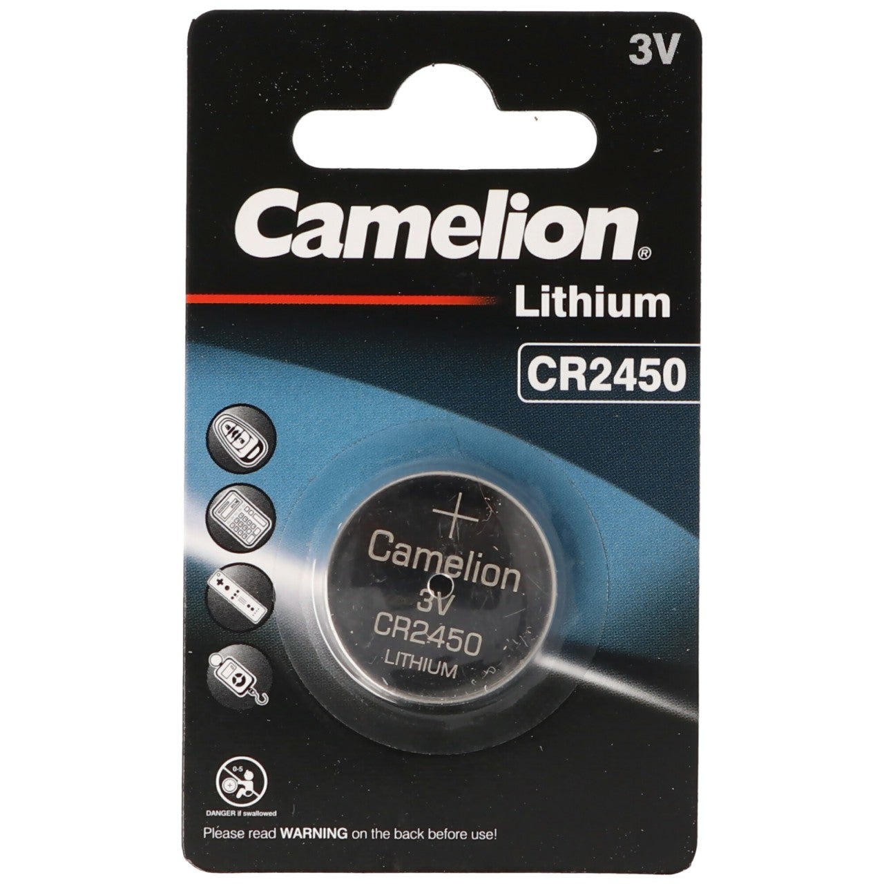 Pack De 5 Piles Bouton Lithium CR2450 Camelion - Haute Densité, Longue Durée (environ 10 Ans) - Pour Montres, Appareils électroniques - 9