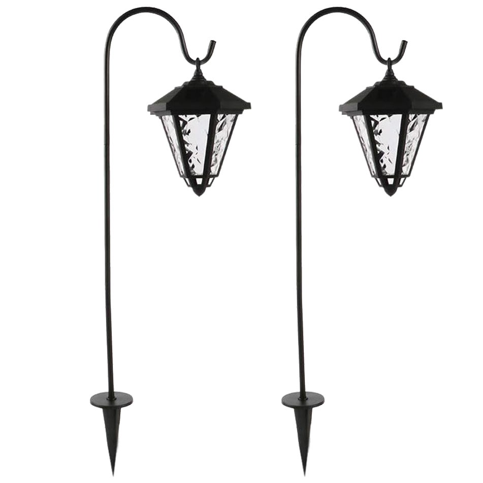 Wodoodporne zewnętrzne lampy solarne, zestaw 2 solarnych lamp ogrodowych, latarnie solarne, solarne lampy krajobrazowe, biały ciepły