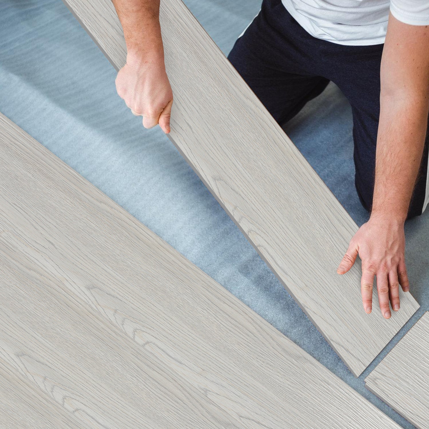 ML-Design Deluxe Sol PVC, Lames De Vinyle Autocollantes, Sol Vinyle, 91,5 Cm X 15,3 Cm X 2 Mm, Epaisseur 2 Mm, 4,6m²/32 Lames - Bricolage