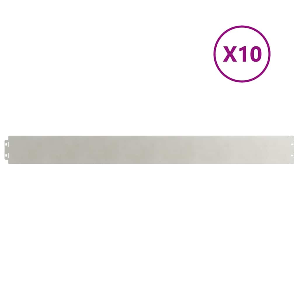 Bordures de pelouse 10 pcs 10x103 cm acier inoxydable vidaXL - 2