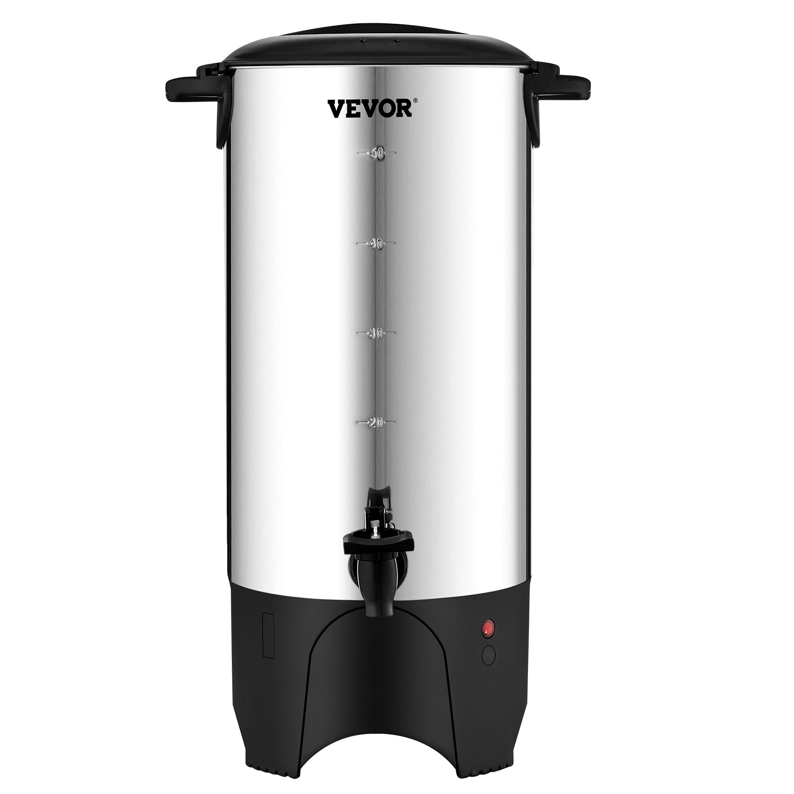 Percolateur a Cafe VEVOR 7,4 L 50 Tasses Distributeur de Boissons Chaudes en Acier Inoxydable Filtre Permanent Marmite a Vin Chaud 90-98 ℃ Maintenu - 9