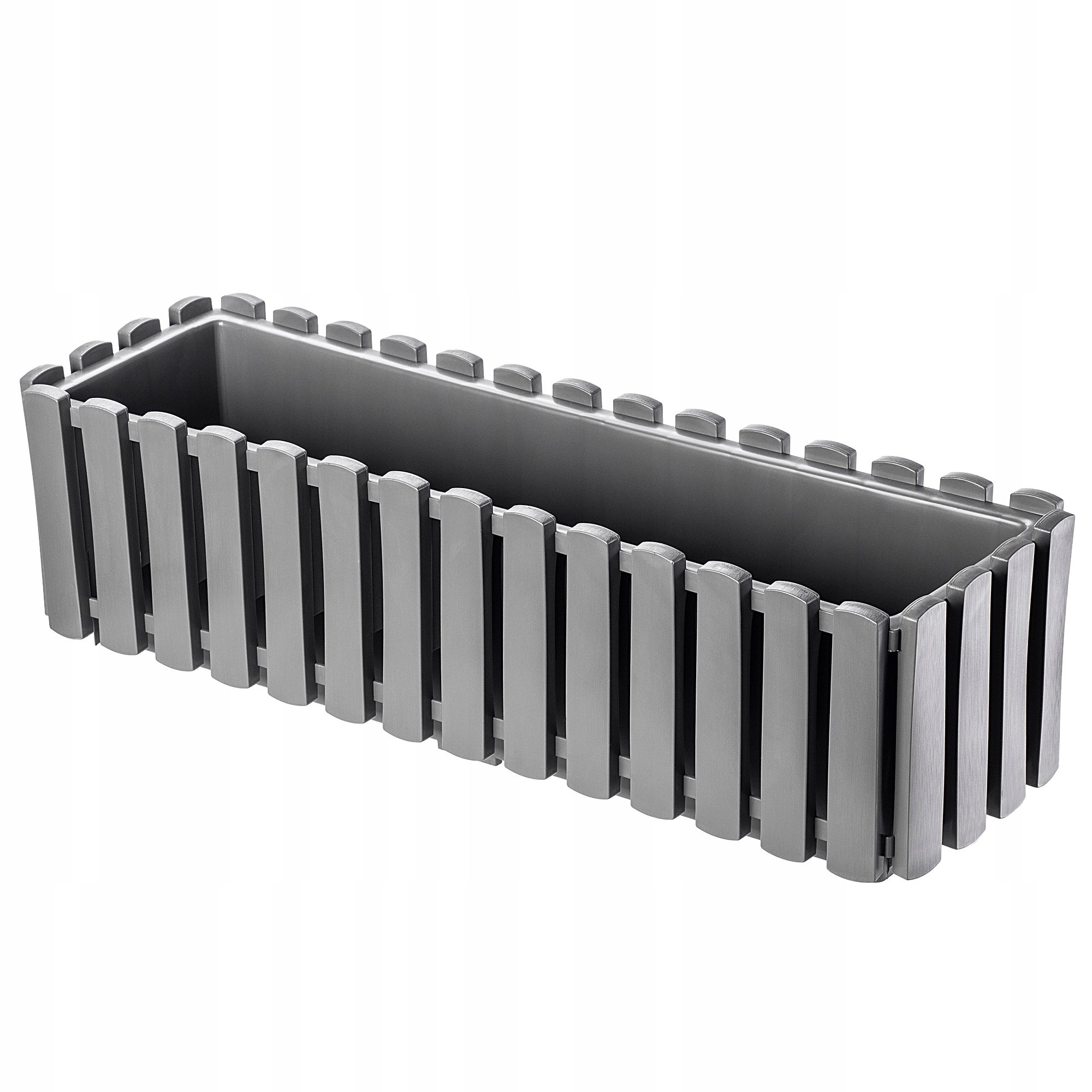 SKRZYNKA BALKONOWA DONICZKA DONICA NA KWIATY 58x18x16,5 cm SZARA BALKON - 3