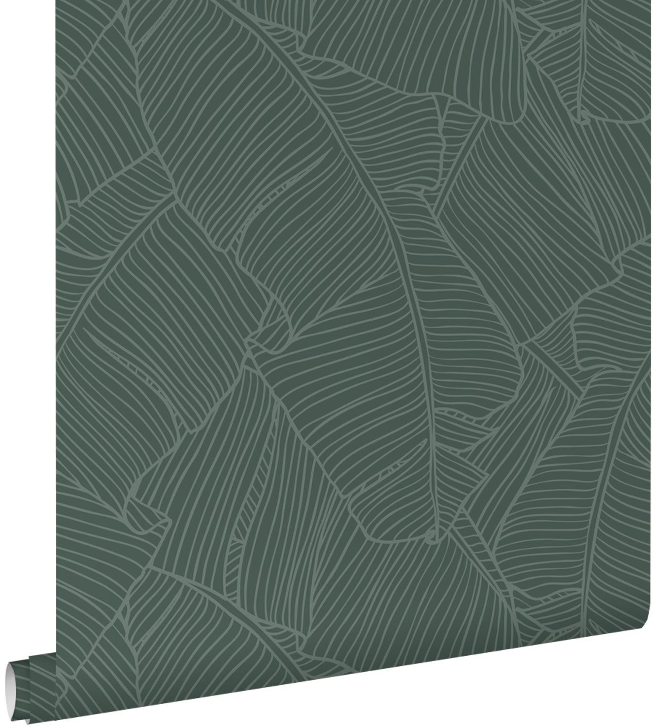 Tapeta przejrzeć ciemnej zieleni - 50 x 900 cm - ESTAHOME
