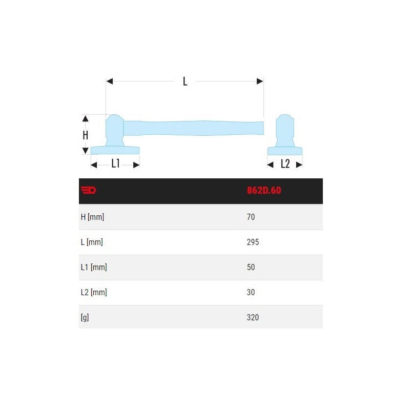 Facom 862D.60 Batte Plate - Outil De Qualité Professionnelle