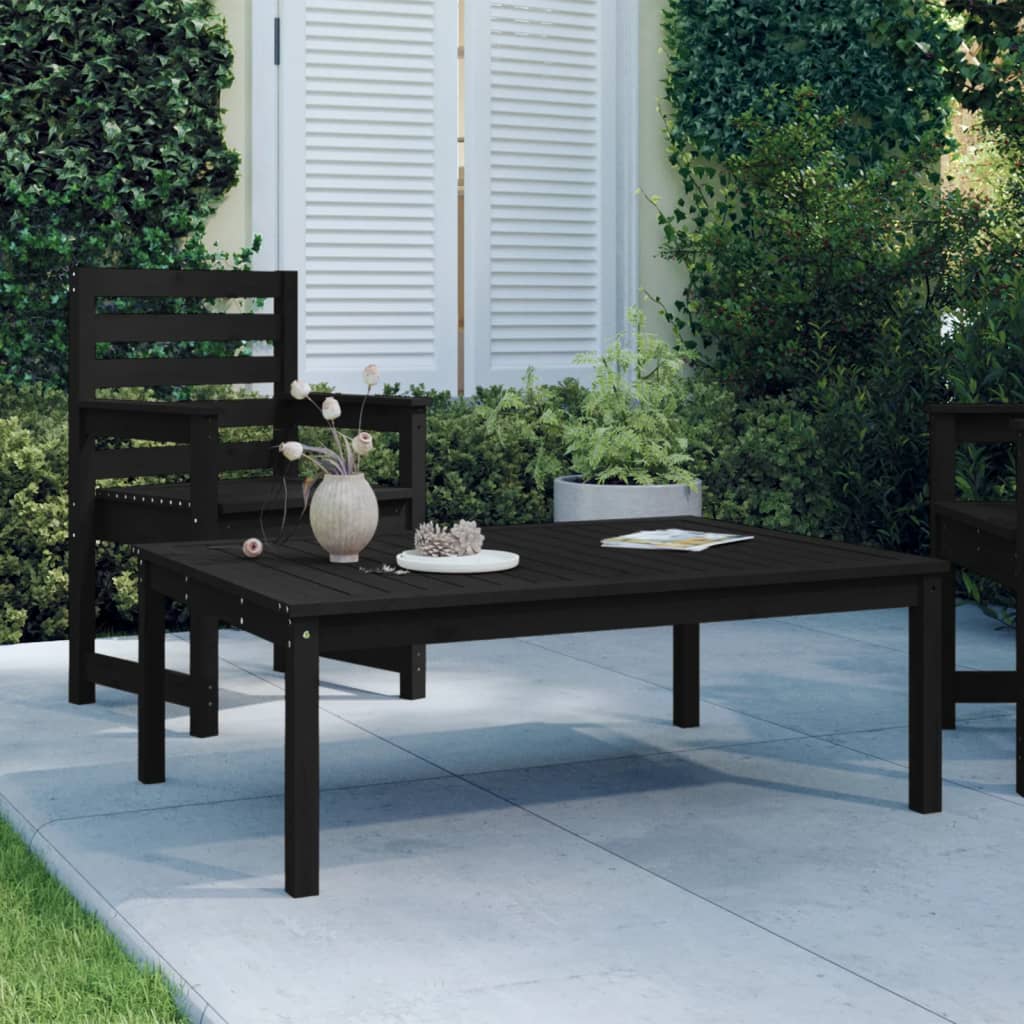 Mesa De Jardín VidaXL - Madera De Pino Maciza, 121x82,5x110 Cm, Color Gris