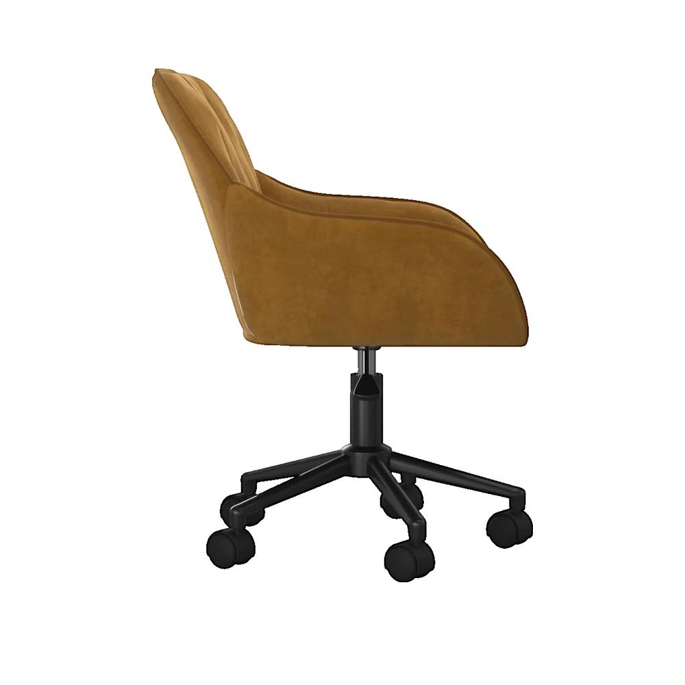Vidaxl Silla De Oficina Giratoria De Terciopelo Marrón , Leroy Merlin