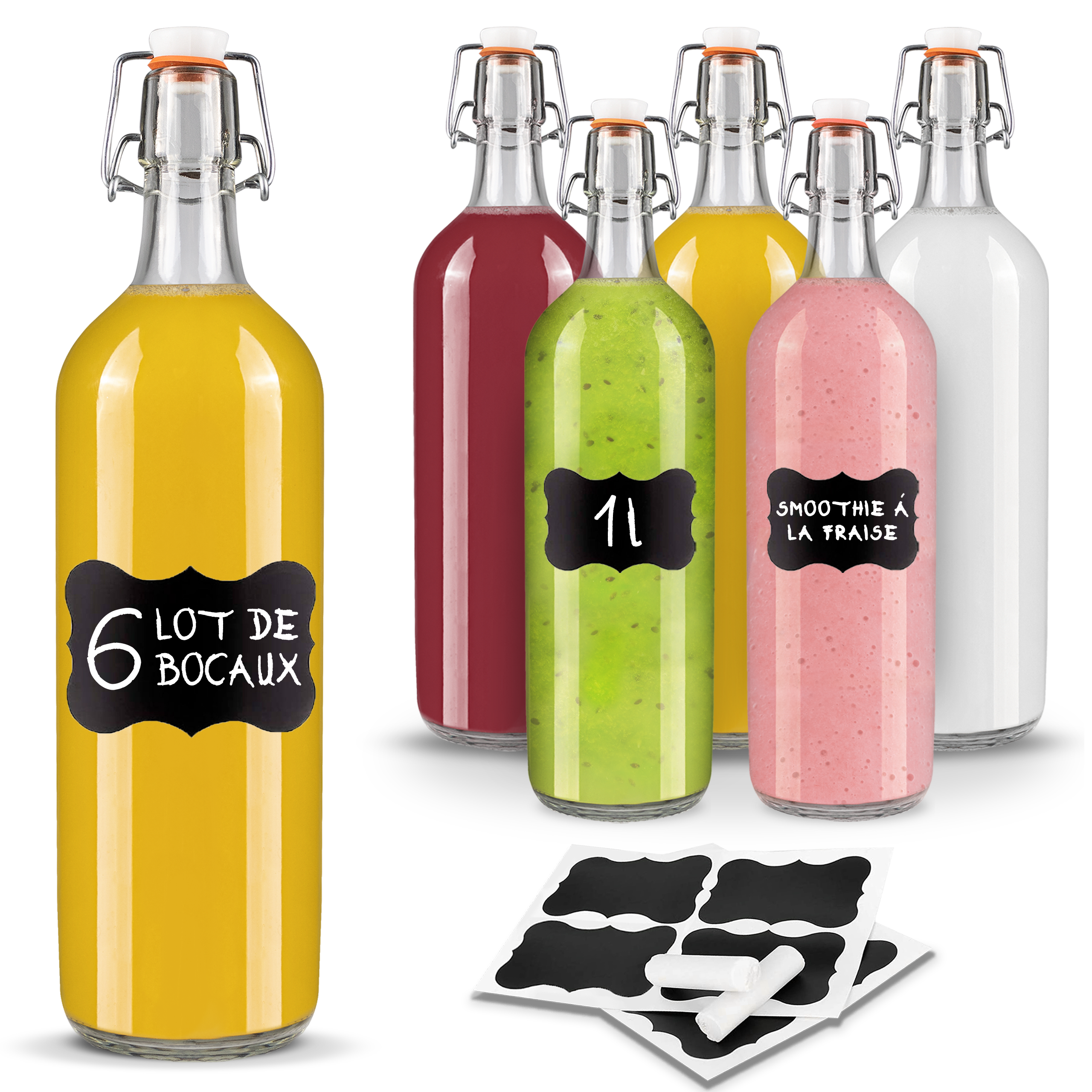 Bouteille D'Eau Oxford 1 Litre En Verre Bormioli - Idéale Pour Liqueurs, Huiles Et Usage Maison