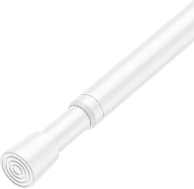 Tringle à pression blanche réglable (petit modèle à ressort) | Robuste, antidérapante et sans perçage – Pour fenêtres, portes, placards, (50-90 cm)