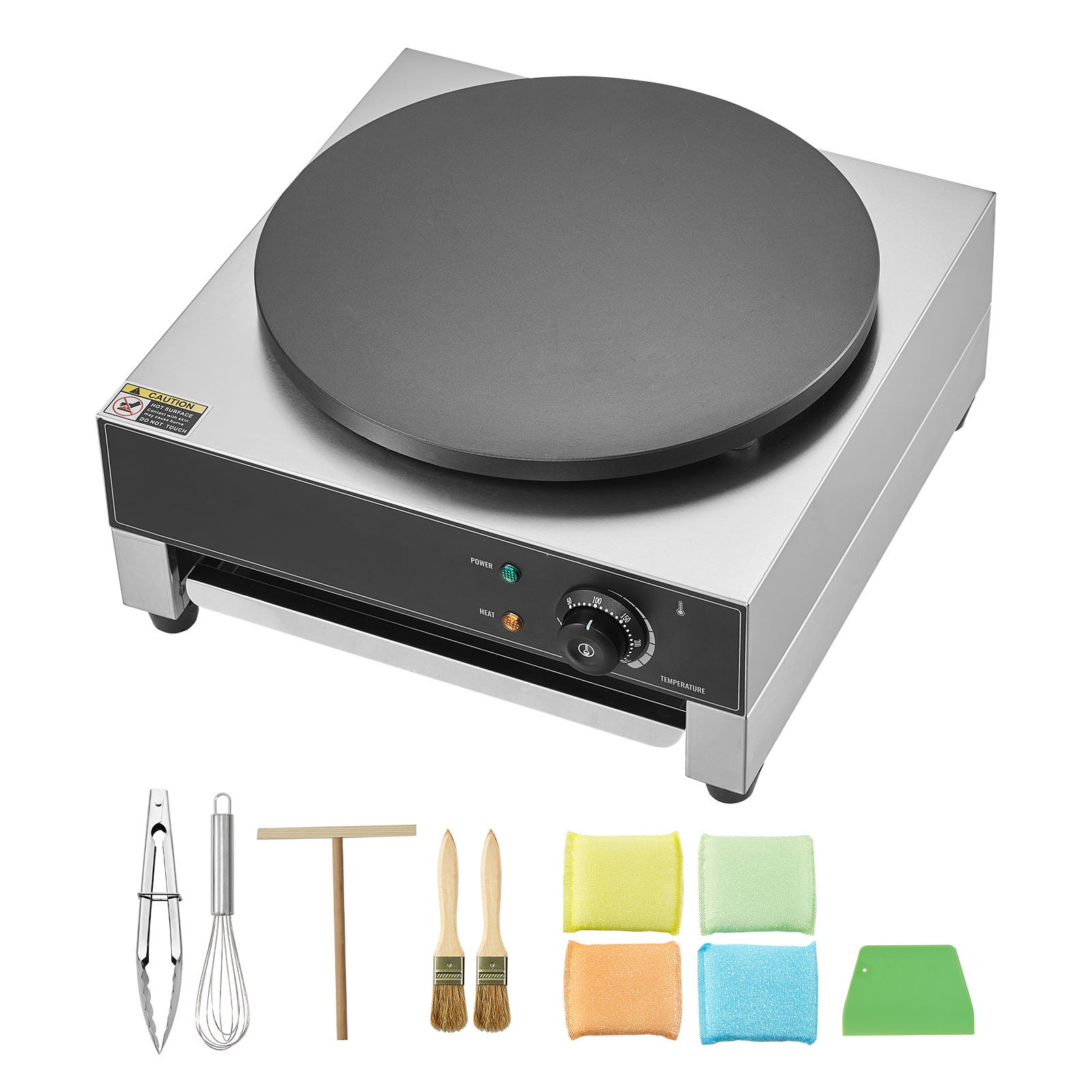 Crêpière électrique de cuisine FLEAGE, 1400 W, antiadhésive, pour