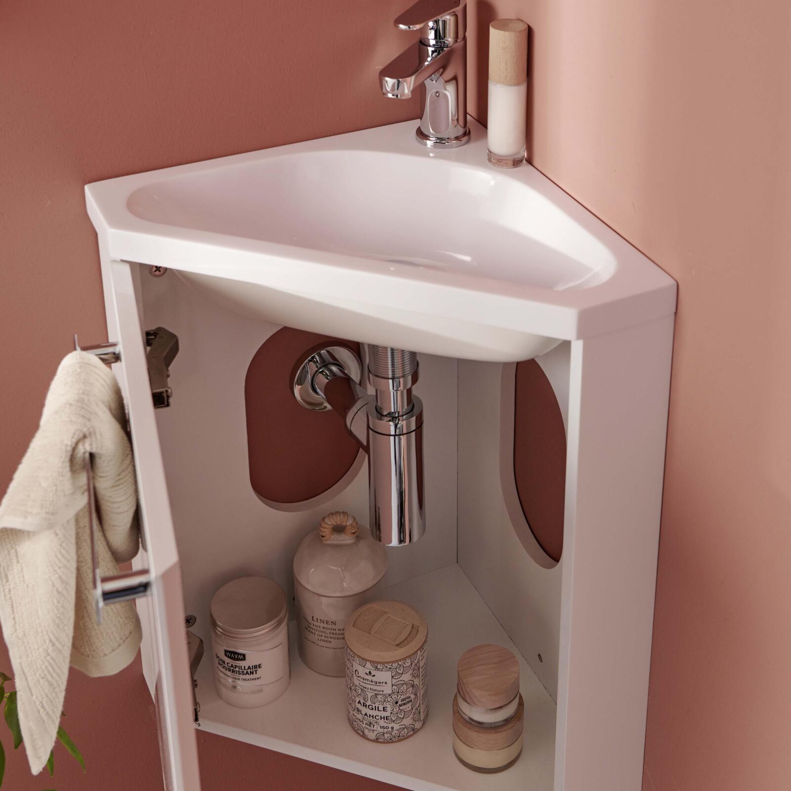 Meuble lave-mains d'angle SKINO - 4