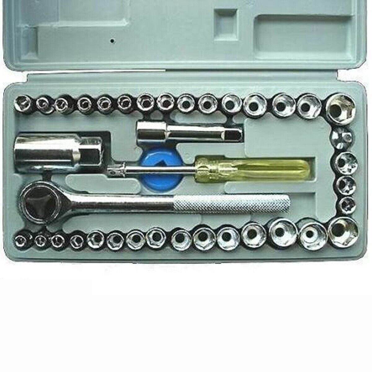 Kit Chiavi A Bussola 40 Pezzi Con Cricchetto - Set Attrezzi Per Riparazioni Auto, Moto, Bici, Con Valigetta - Foto 6