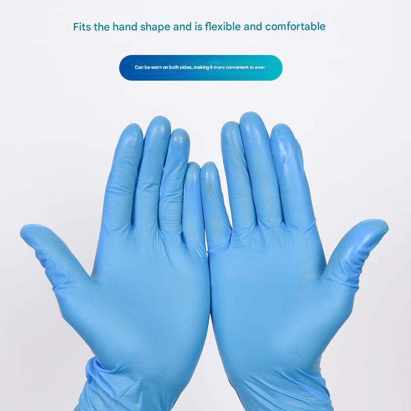 Gants jetables en nitrile, 100 gants par paquet, adaptés à des secteurs tels que la peinture, le nettoyage et les soins aux animaux. - 6