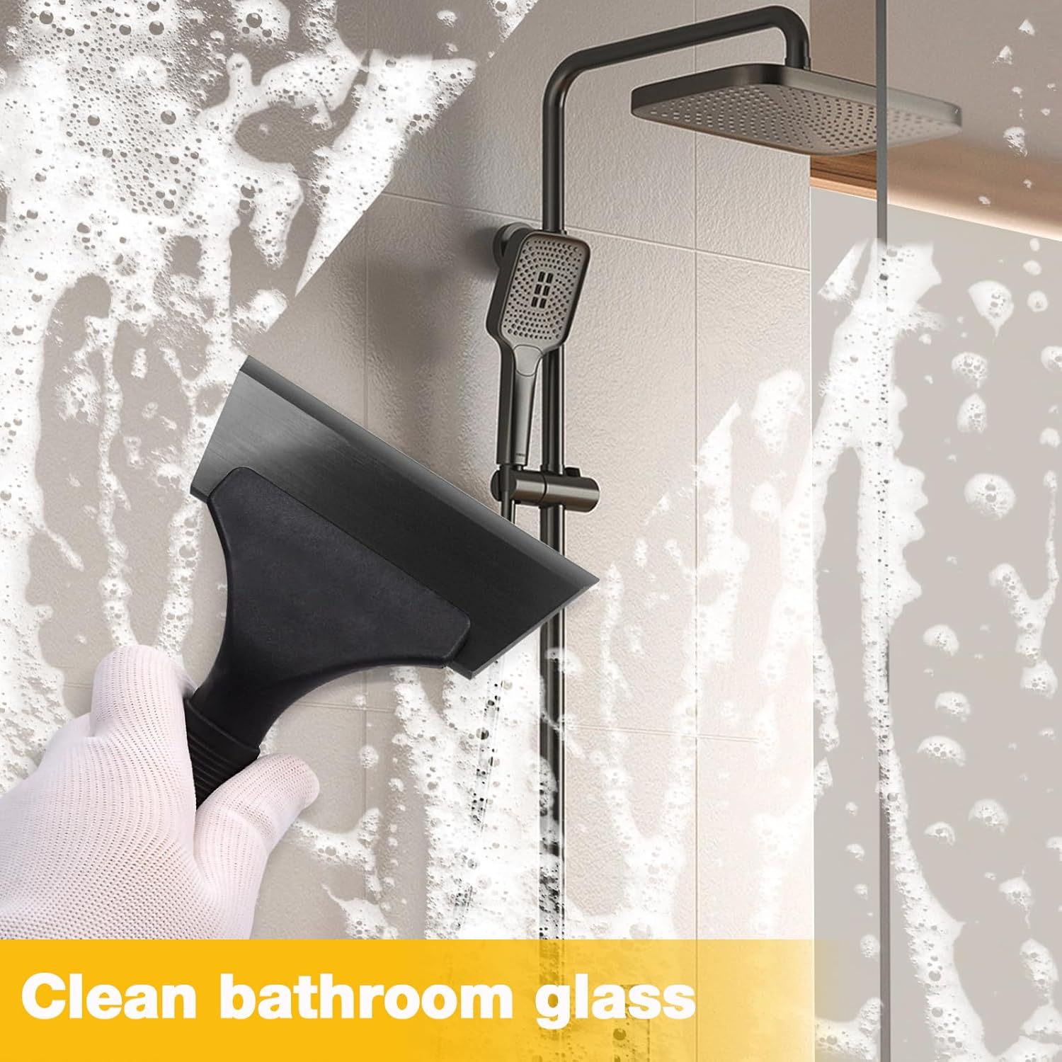 Ensemble de 14 pièces Kit d'outils en vinyle pour fenêtre, outils de teinture de fenêtre, petite raclette pour fenêtre, kit d'application de tein - 4