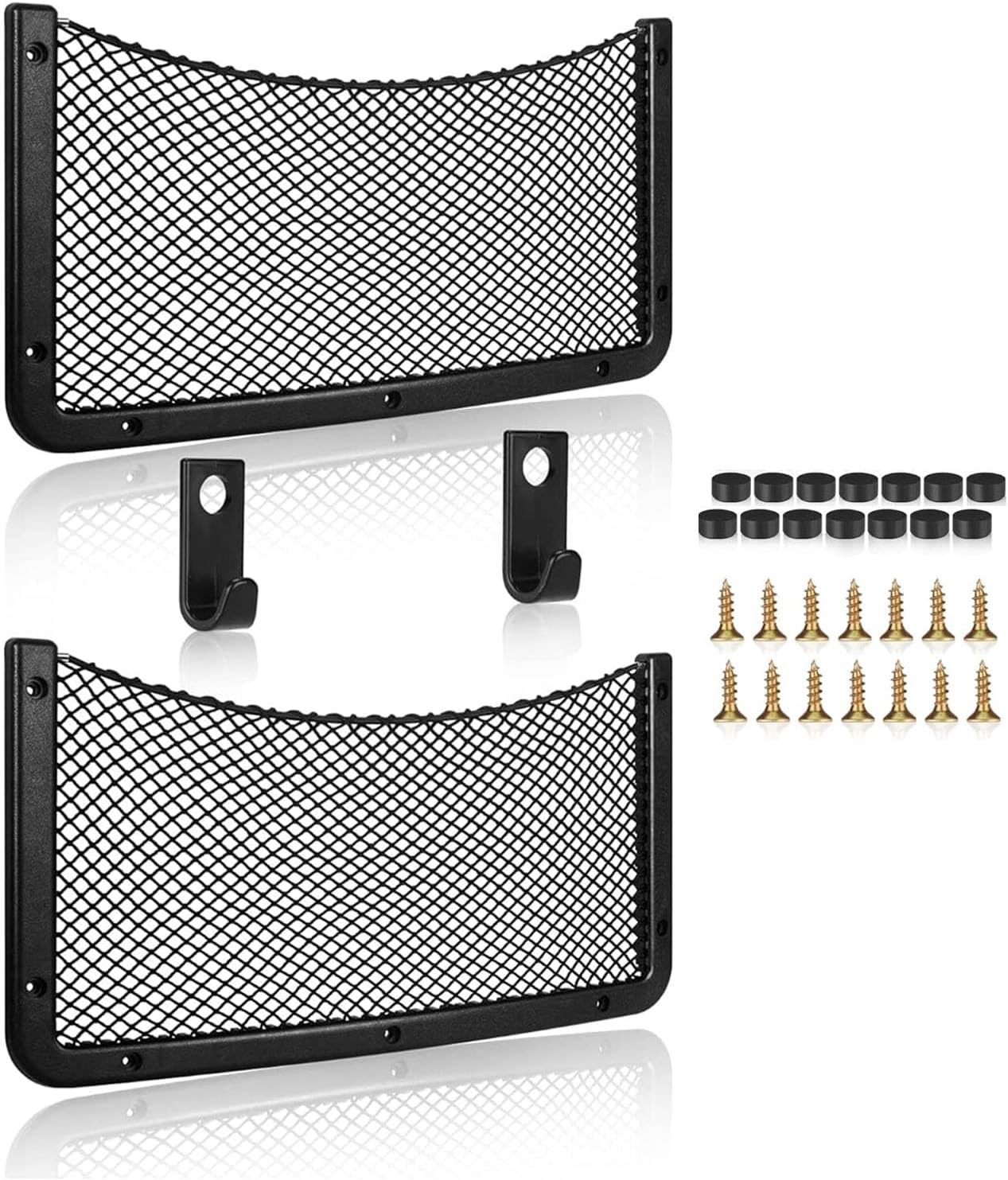 Filet Remorque Voiture 213x50 Cm - Organisateur Coffre Camping Car Avec Sangles Réglables