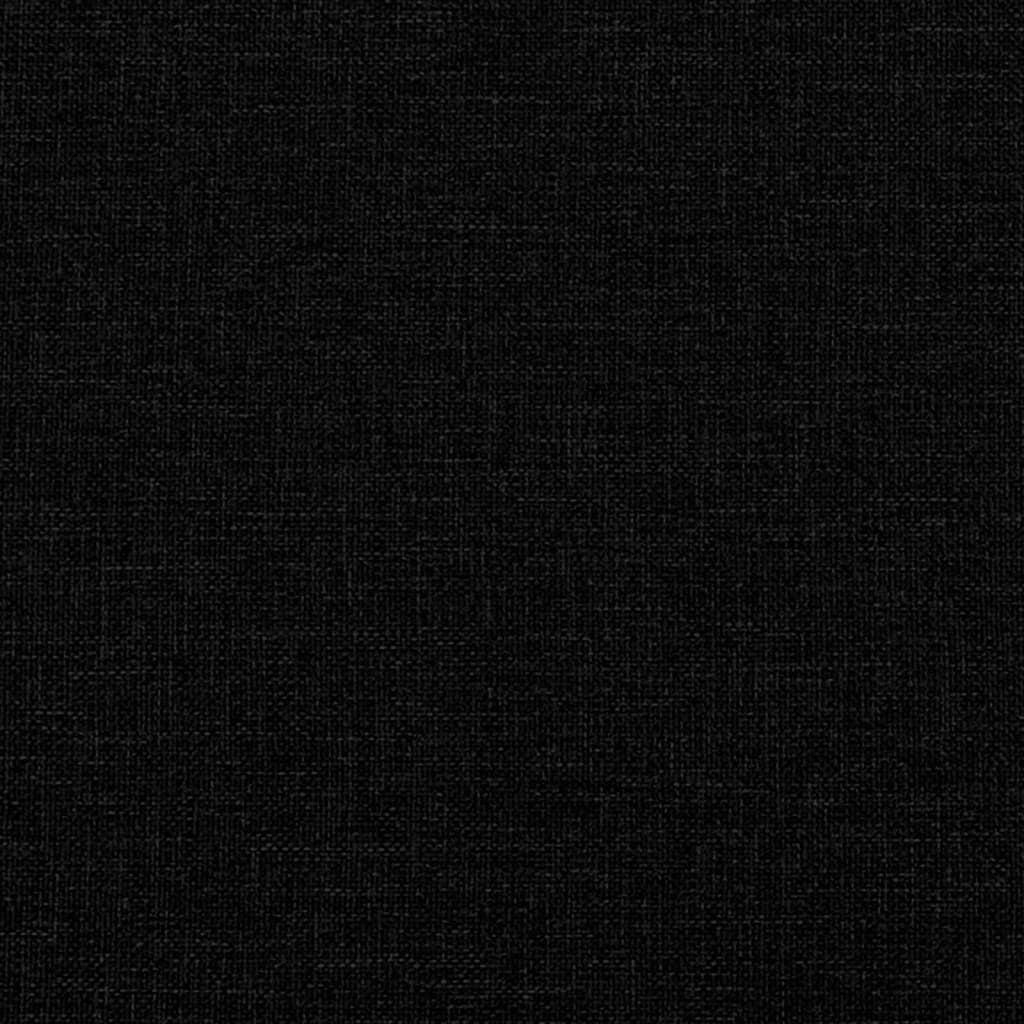 Cadre de lit sans matelas noir 200 x 200 cm tissu - 8
