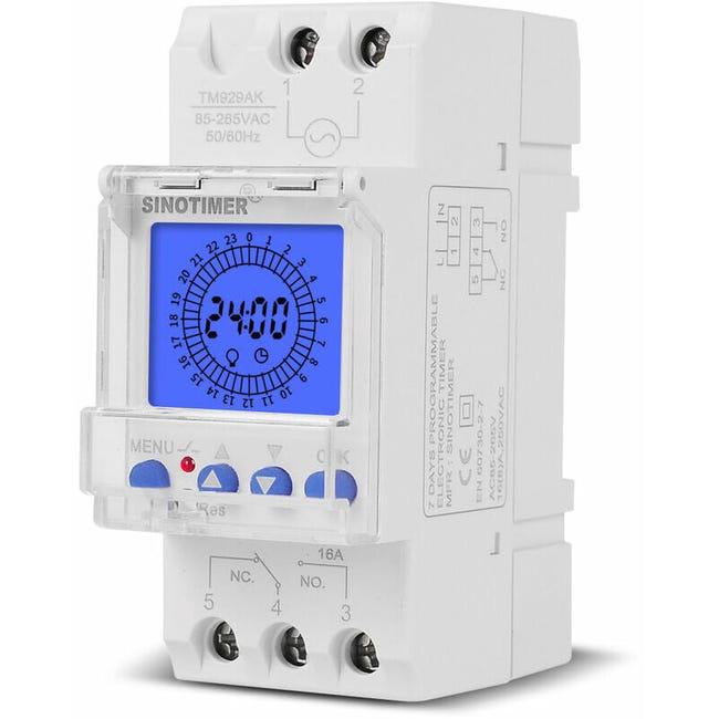Horloge numérique LCD 24 heures avec affichage électronique des minutes ...