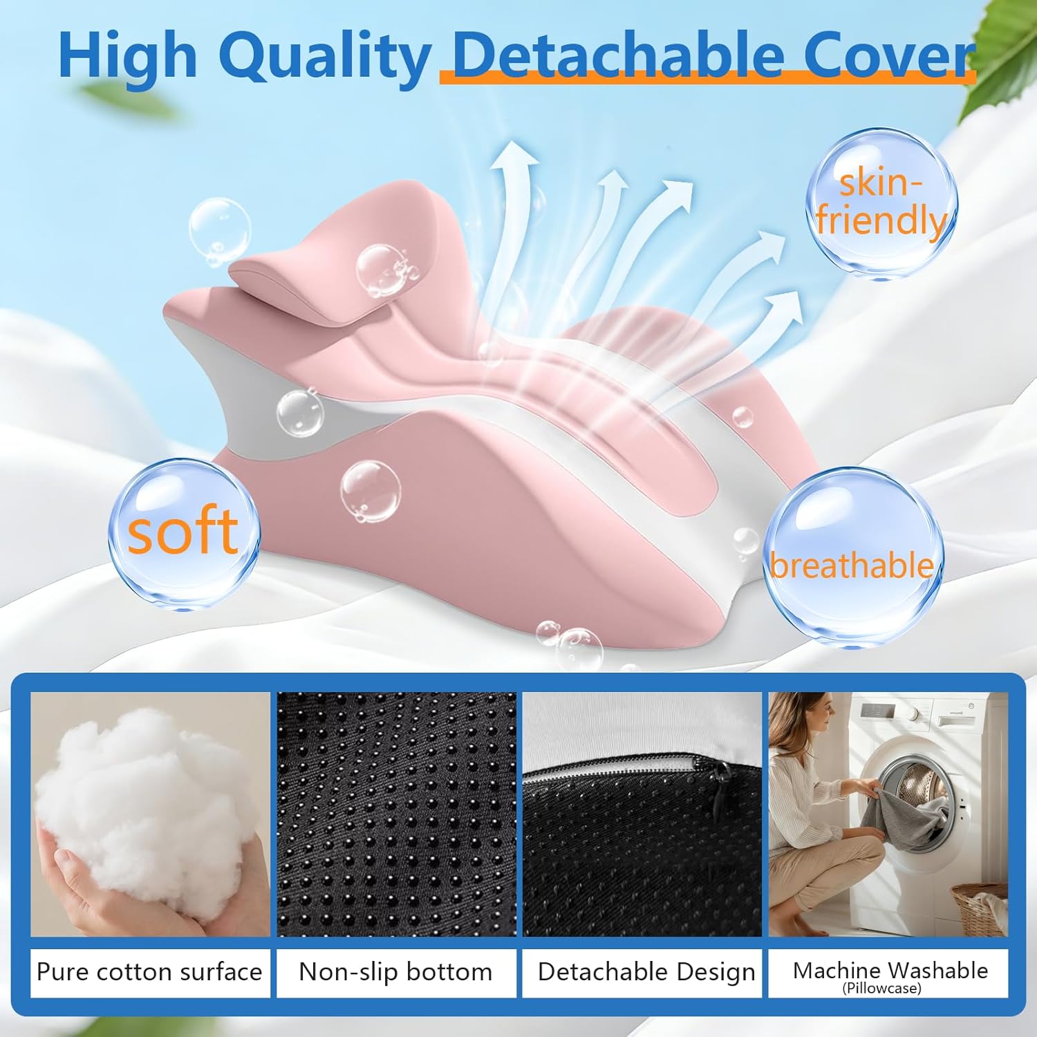 Oreiller ergonomique en mousse à mémoire de forme, oreiller de soutien intime pour couples, oreiller multifonctionnel - 7