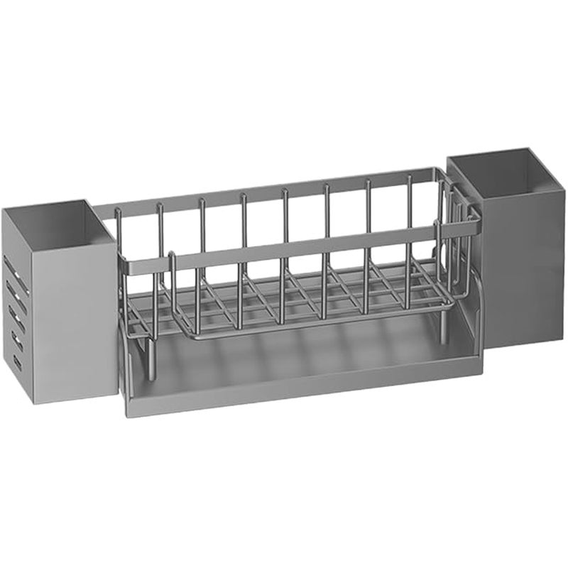 Półka kuchenna uchwyt na gąbkę organizer do zlewu półka samoodpływowa dozownik mydła akcesoria kuchenne Szary