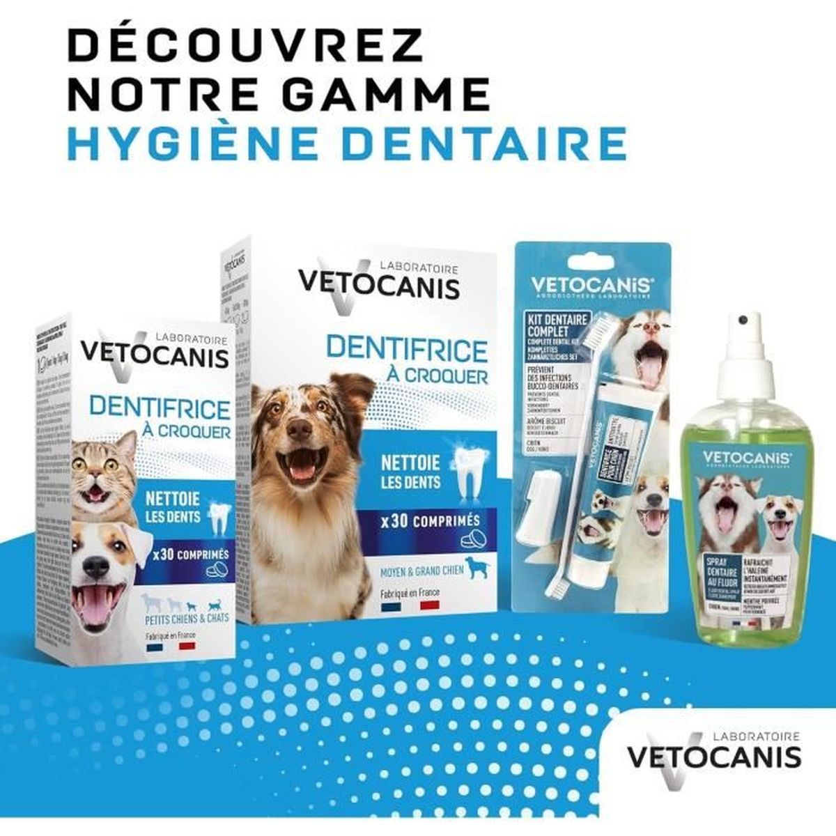 VETOCANIS Pasta de Dentes Mastigável - Controle de Tártaro - Para Cães - 30 Comprimidos - 5