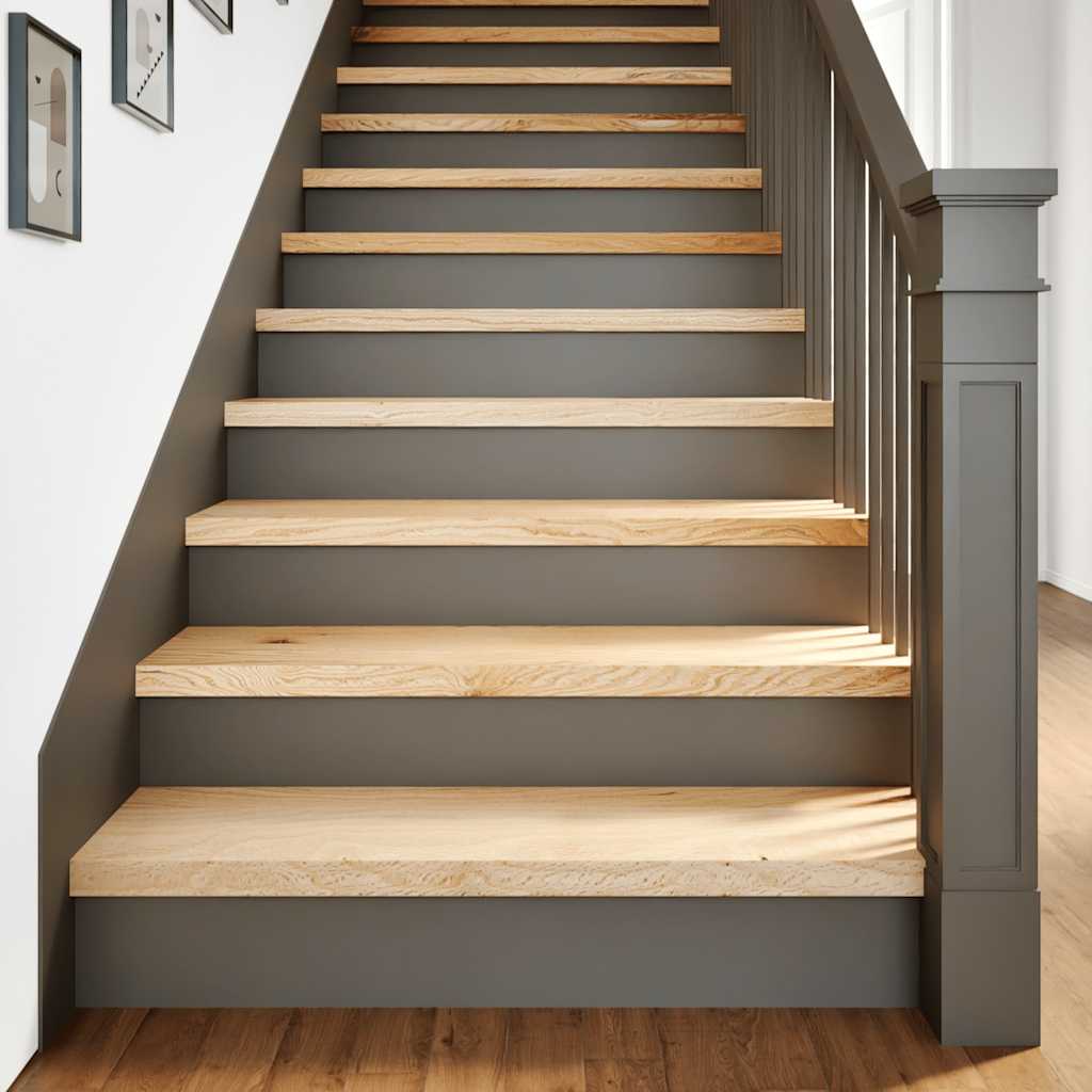 VidaXL Piano Tavolo Rotondo In Massello Di Rovere Non Trattato – 60x4 Cm, Naturale, Fai Da Te