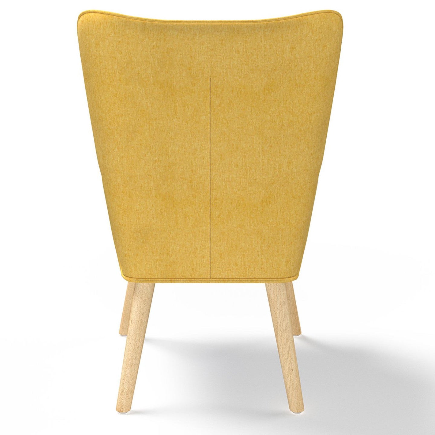 Fauteuil scandinave IVAR en tissu jaune - 4