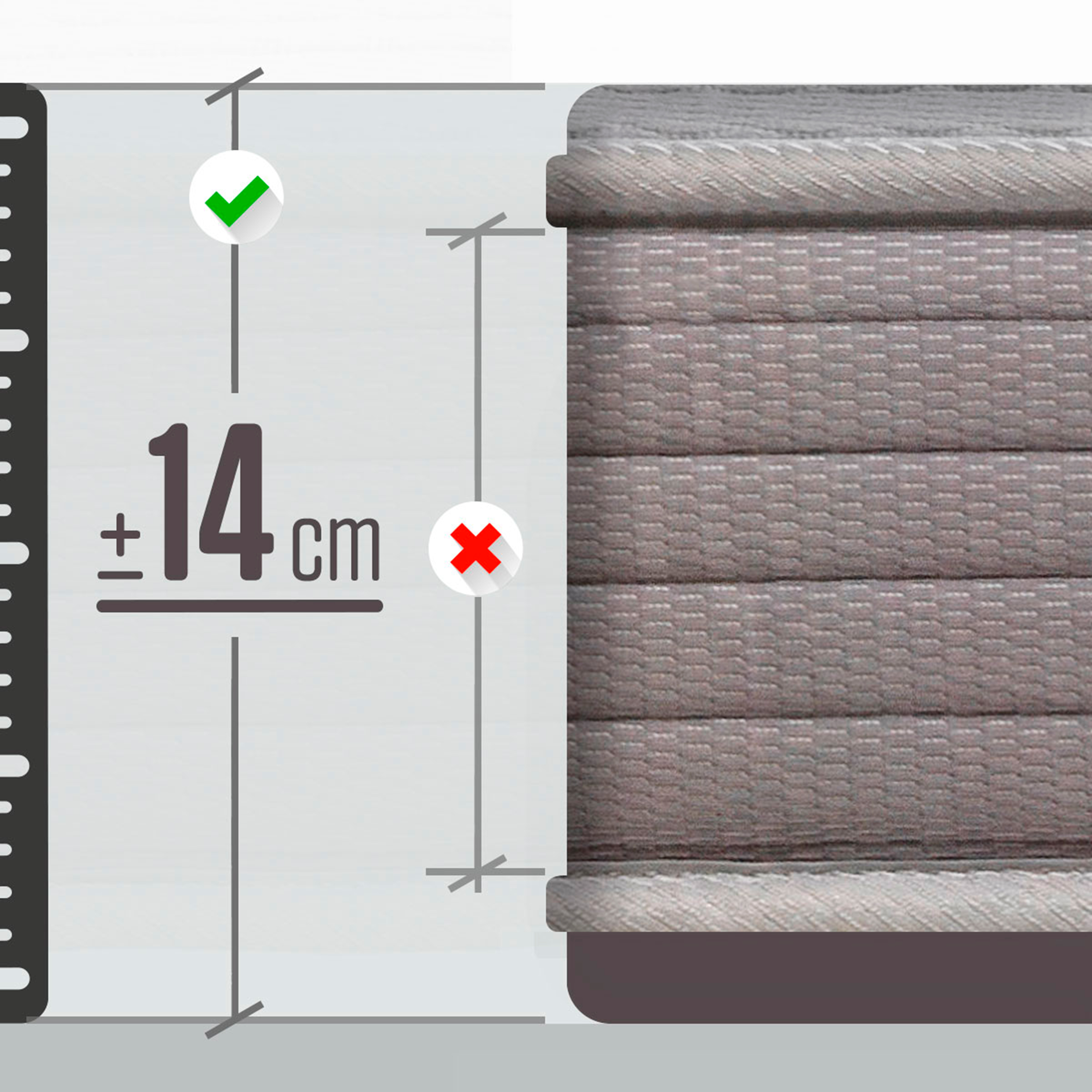 Colchão 90 x 190 cm | RS XFresh | Espuma HR + Visco | 14 cm | CoolFresh - 8