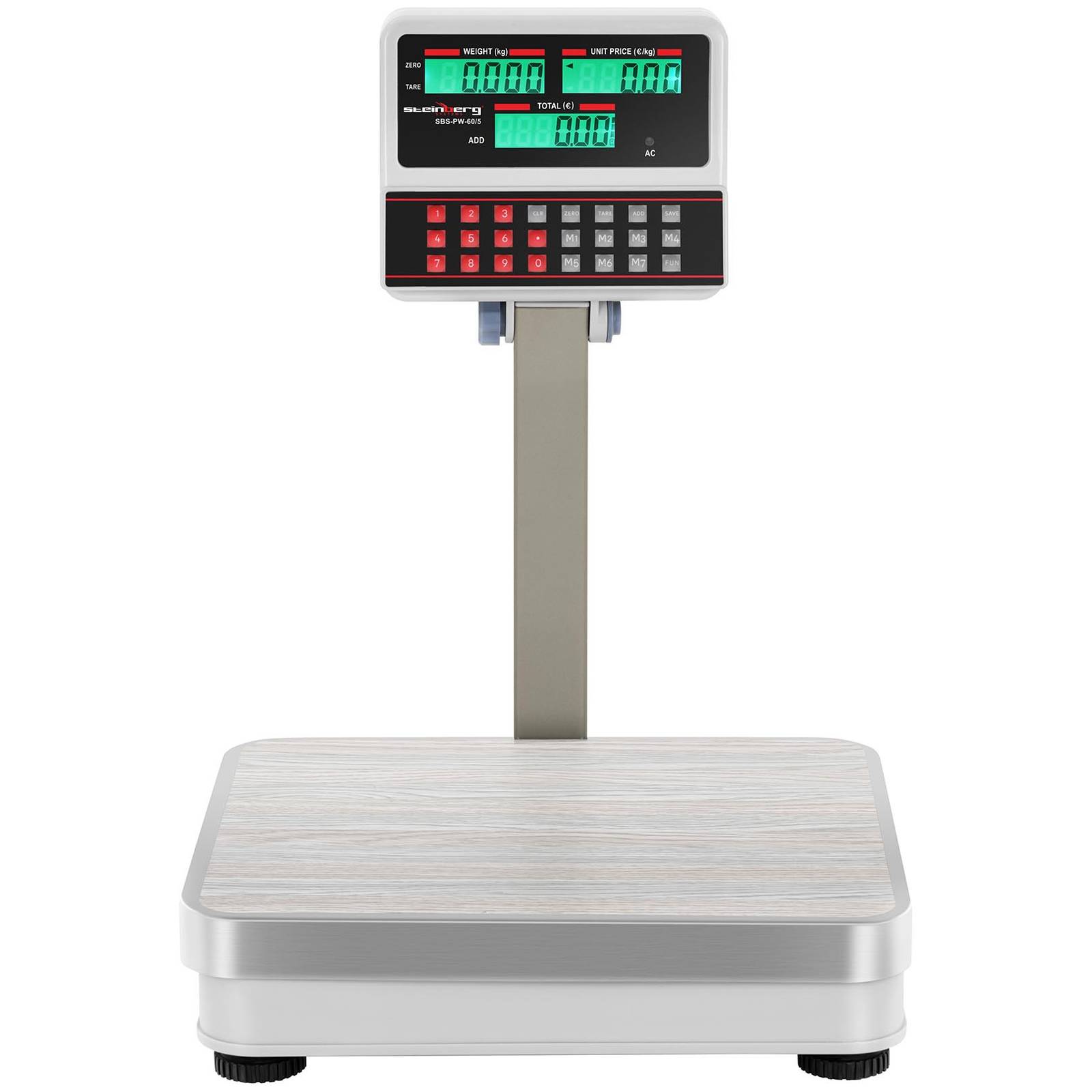 Balance poids-prix - Steinberg Systems - 60 kg / 5 g - Surface de pesée: 30 x 35 cm - 3