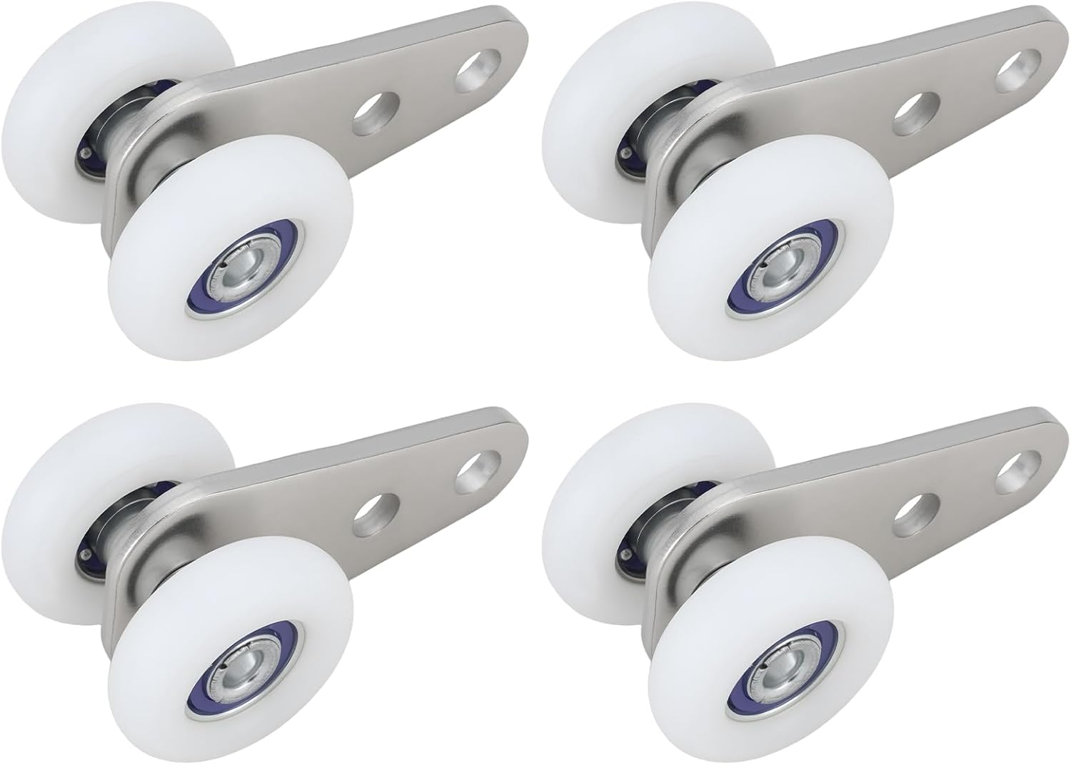 Zestaw 4 rolek do drzwi przesuwnych do szyny 25 mm (24 x 22,5 x 45 mm)