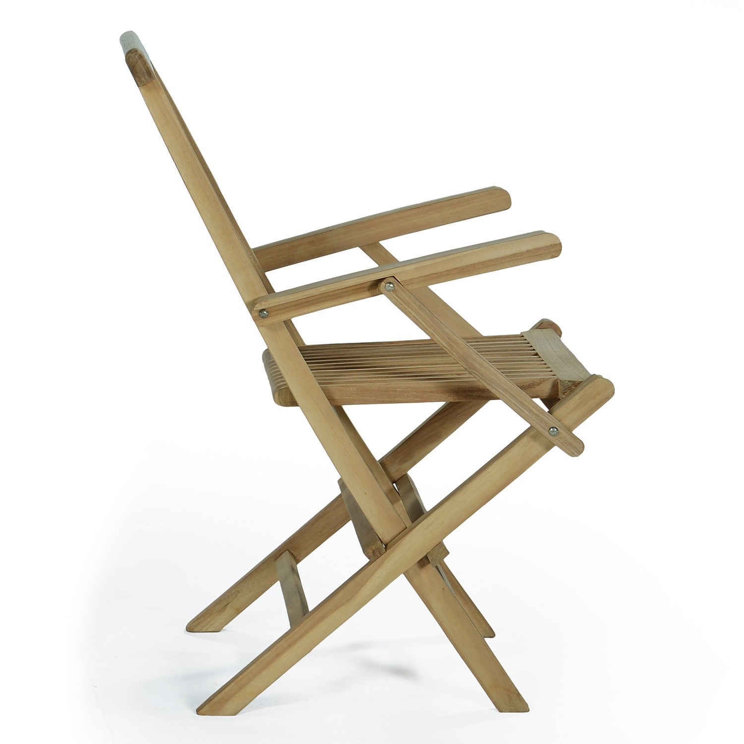 Fauteuils de jardin pliants en teck massif Java (lot de 2) - 7