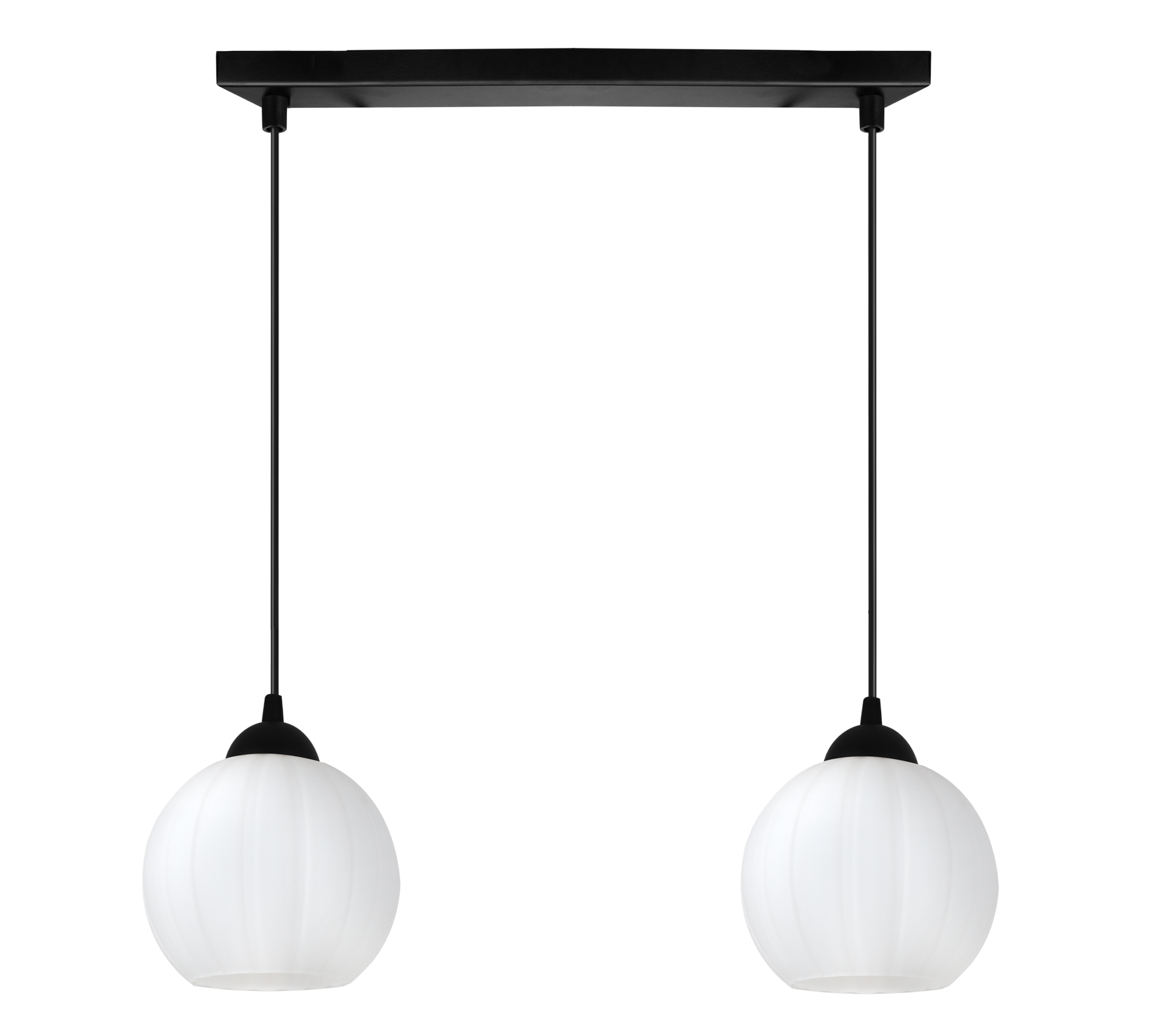 Lampa sufitowa wisząca pozioma Costa loft 2xE27 klosz kula biała Light Home LH