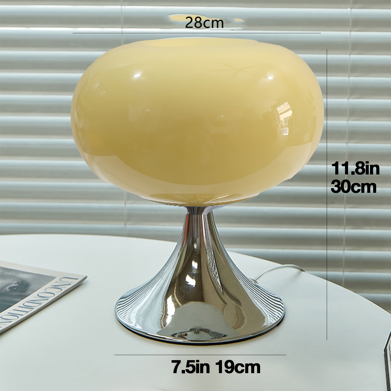 Lampe de chevet décorative, lampe de table de salon moderne avec interrupteur USB, lumière chaude, jaune, adaptée à la chambre et au salon - 3
