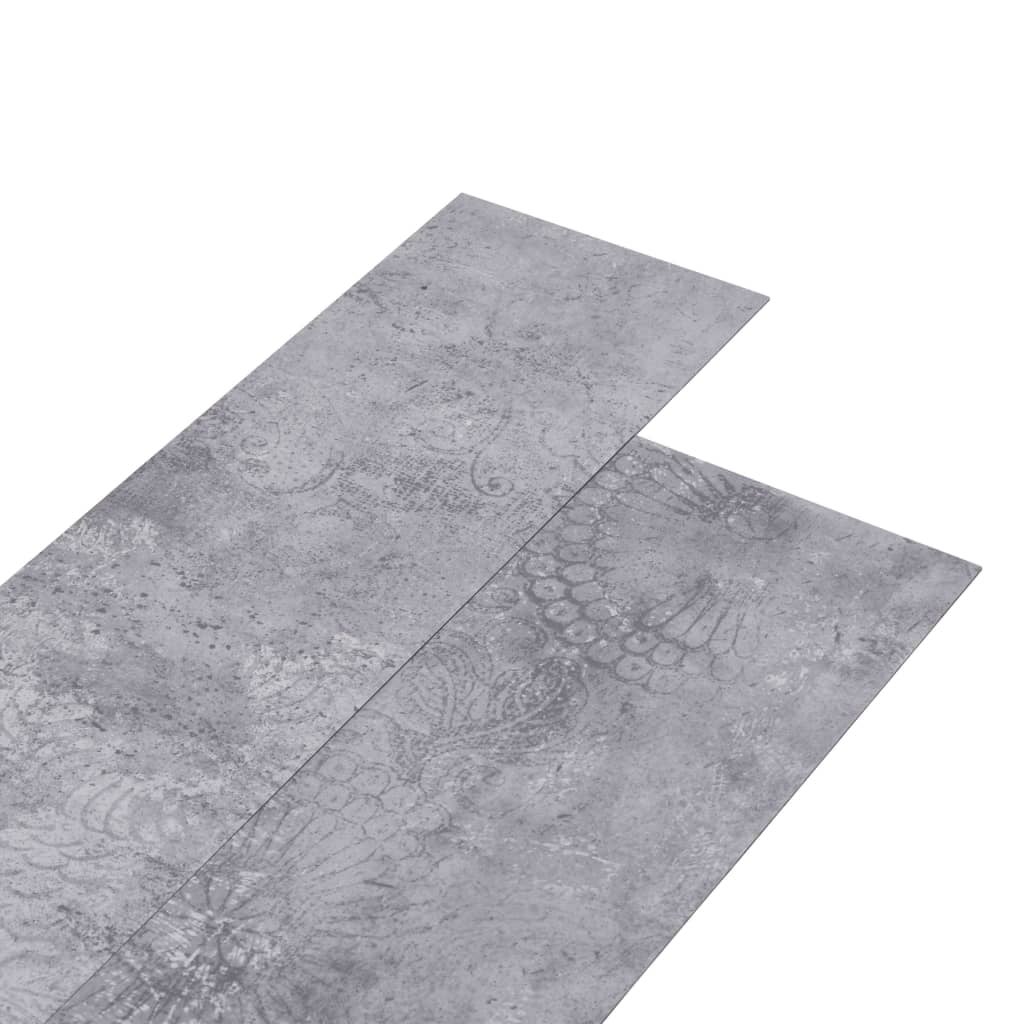 Lamas para suelo de pvc autoadhesivas | tarimas de suelo | tarimas autoadhesivas gris cemento 5,02 m² 2 mm cfw48794