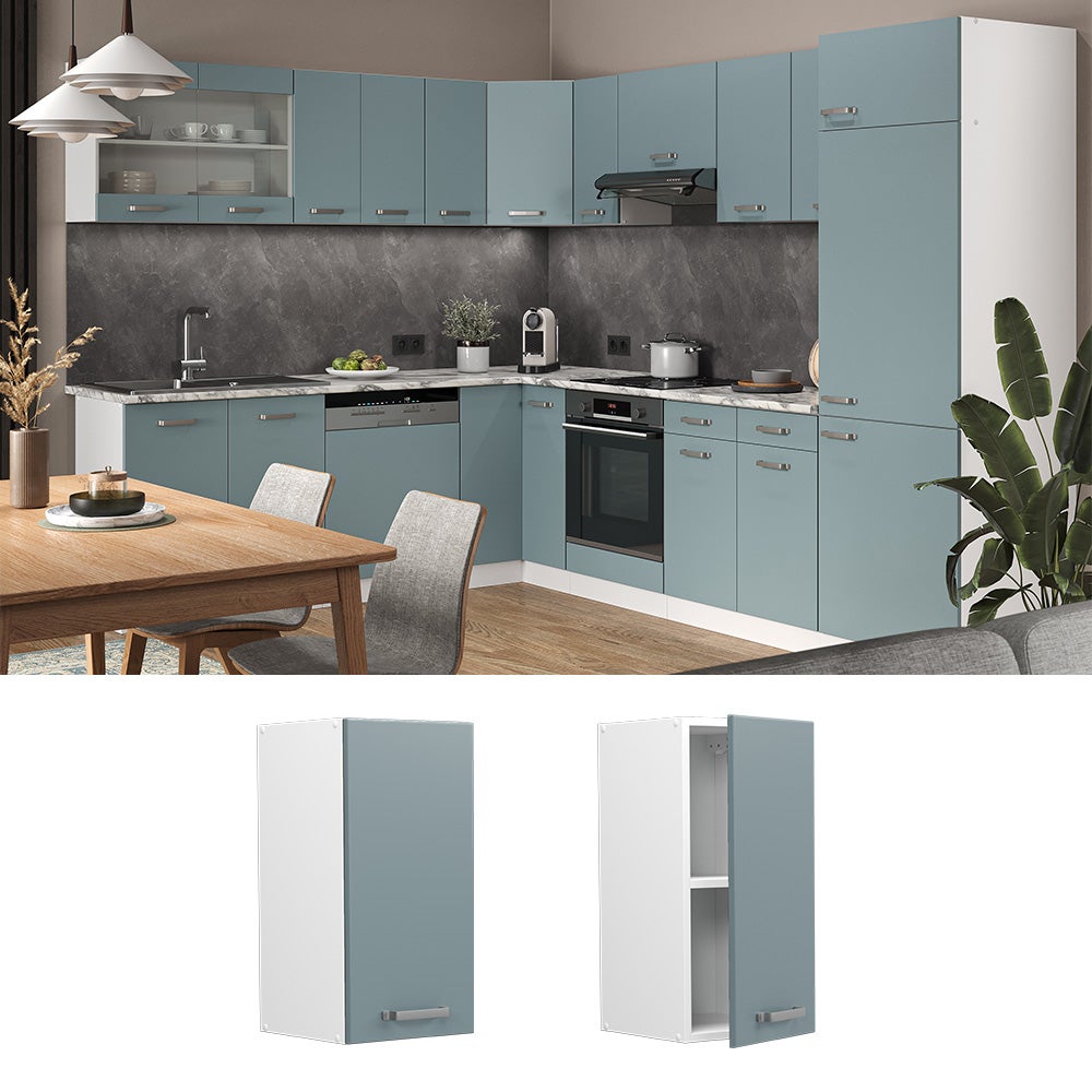 Vicco Elément haut de cuisine R-Line, Bleu-gris, 30cm - 2