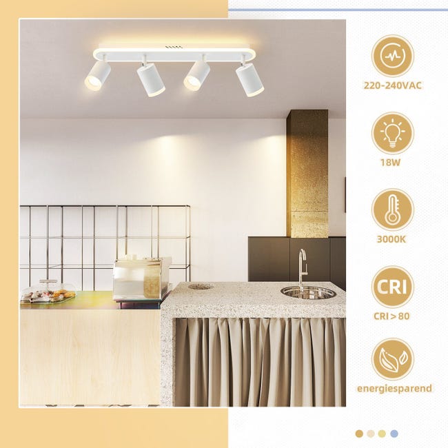 Faretti LED Orientabili FOOC 15W - 4000K Bianco Naturale - Per Interni - Foto 8