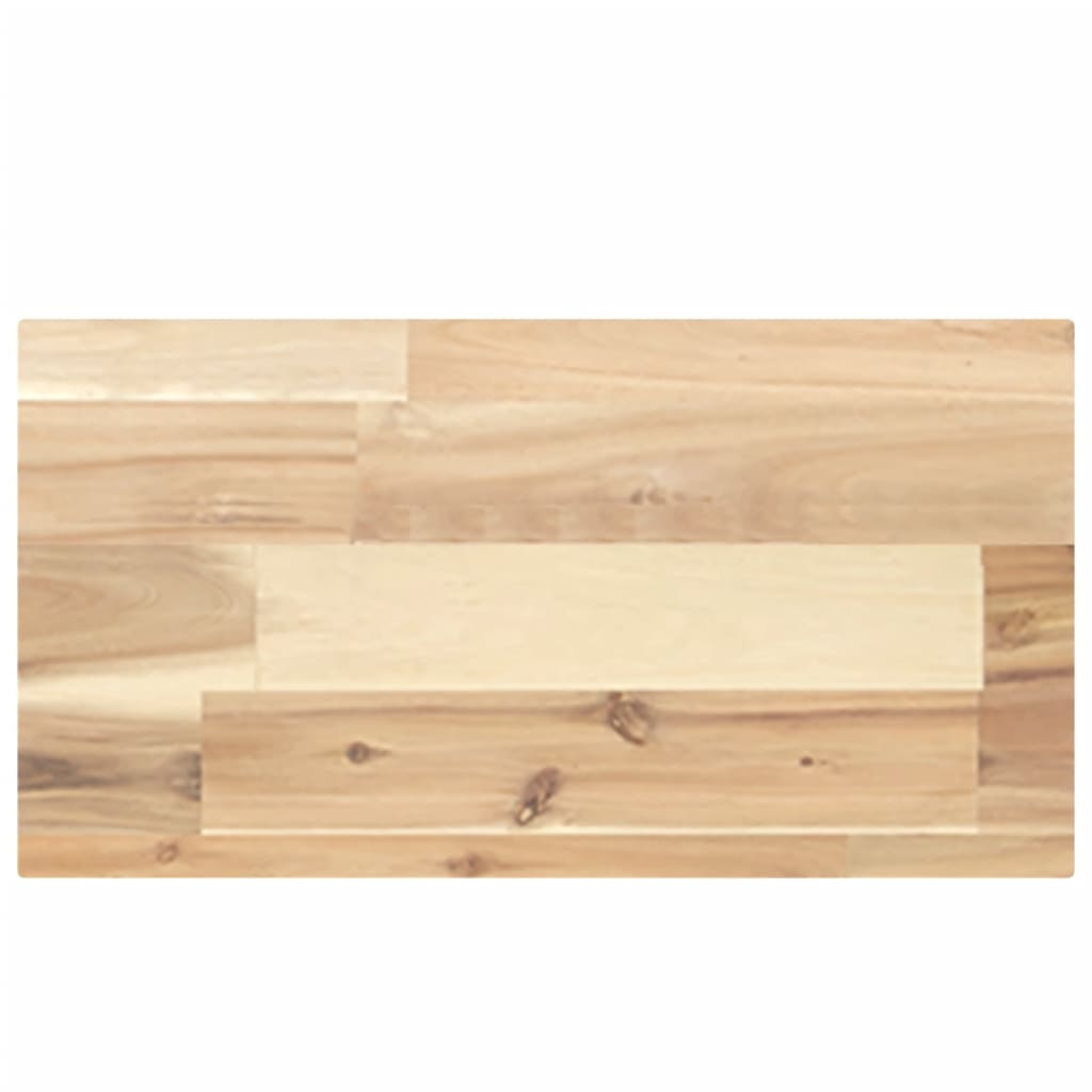 Piano Per Tavolo 140x40x4 Cm Rettangolare Legno Massello Acacia - 6