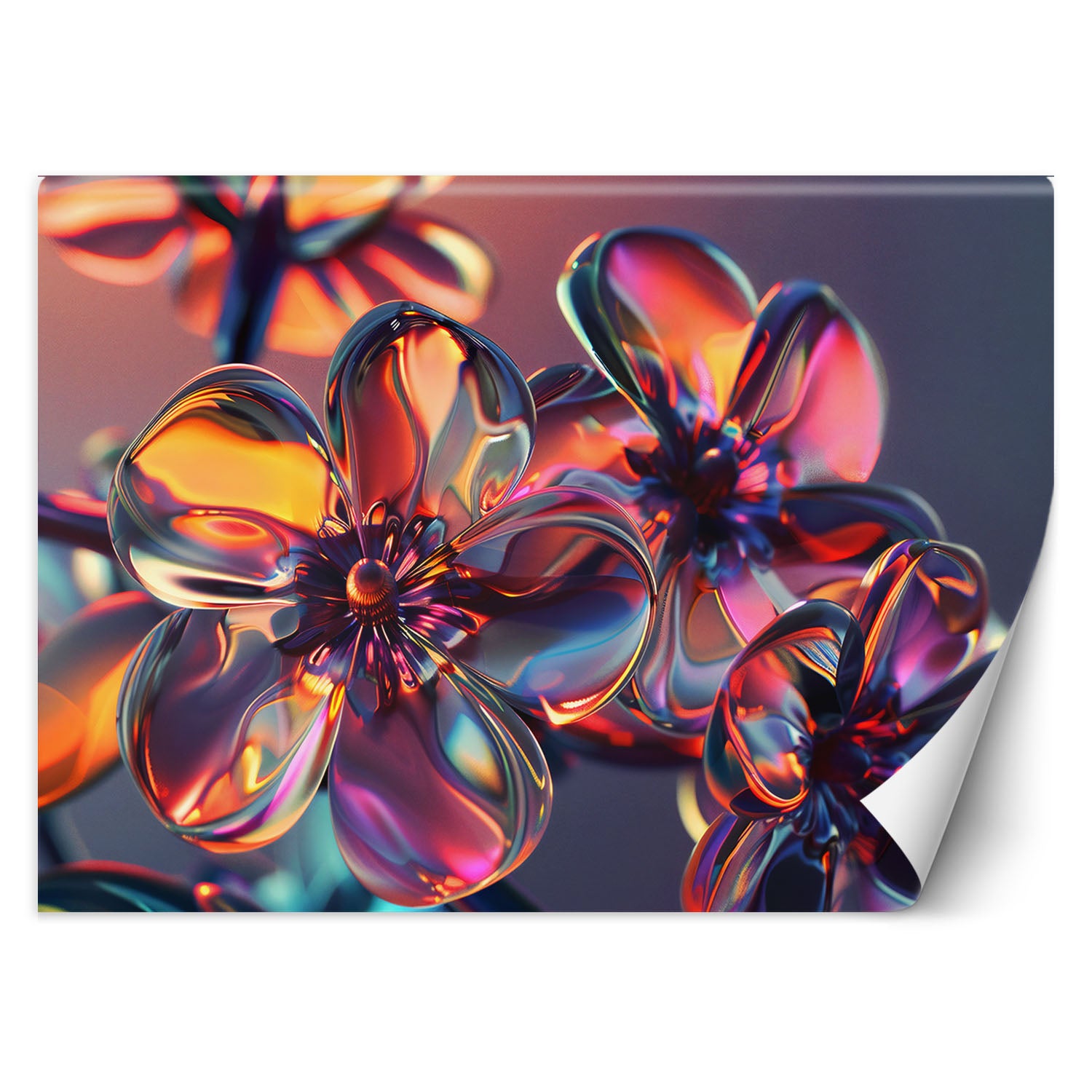 Fototapeta, Szklane kwiaty w pastelowych barwach 200x140