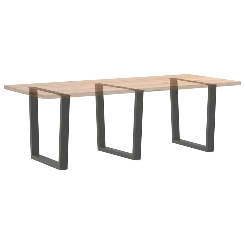 vidaXL Pieds de table à manger en forme de V, 3 pièces, anthracite, 80 x (72-73,3) cm, acier - 8
