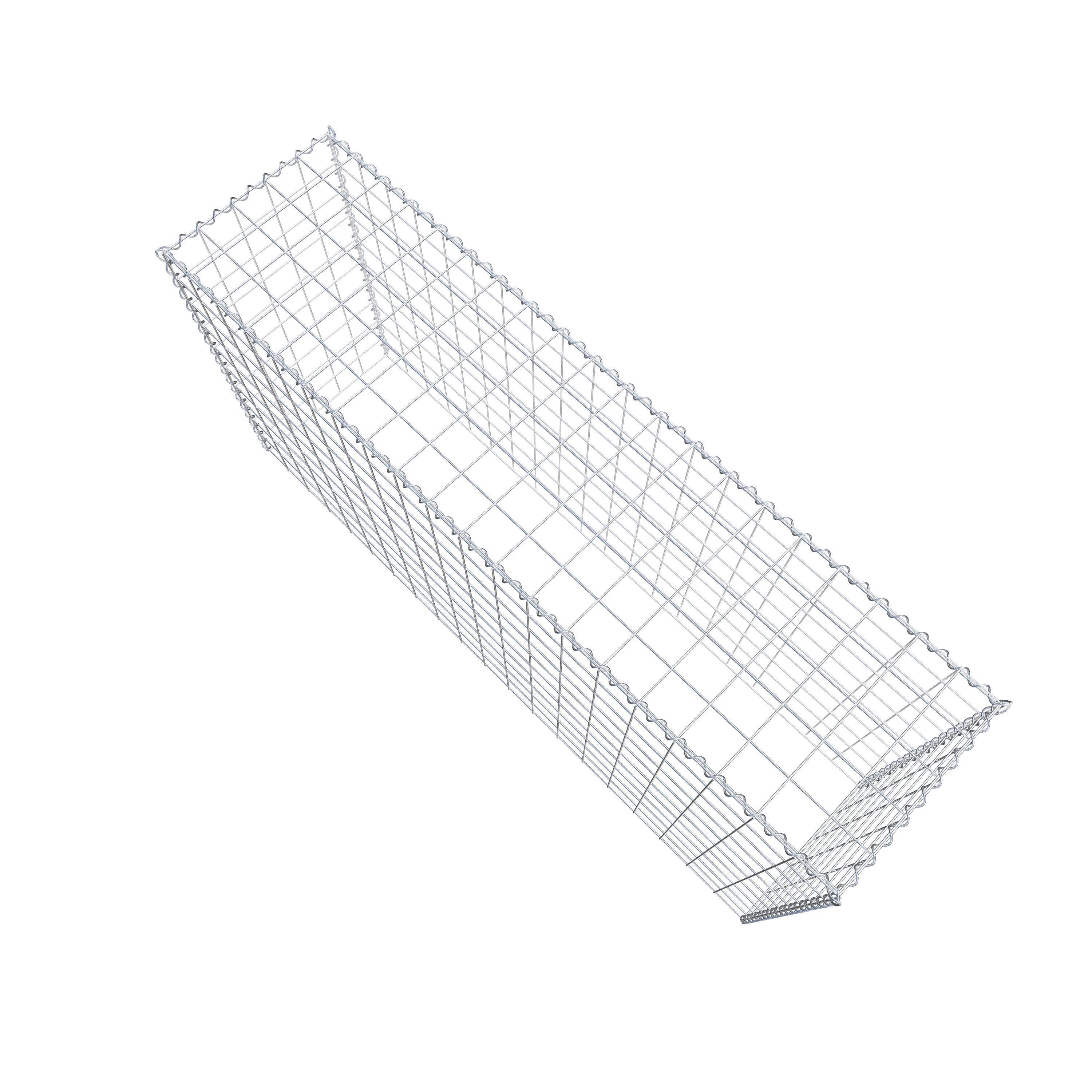 Gavión para apilar en acero galvanizado 200x100x50cm (LxAxP), malla 10 x 10cm, Espiral, sin rejilla inferior - 5